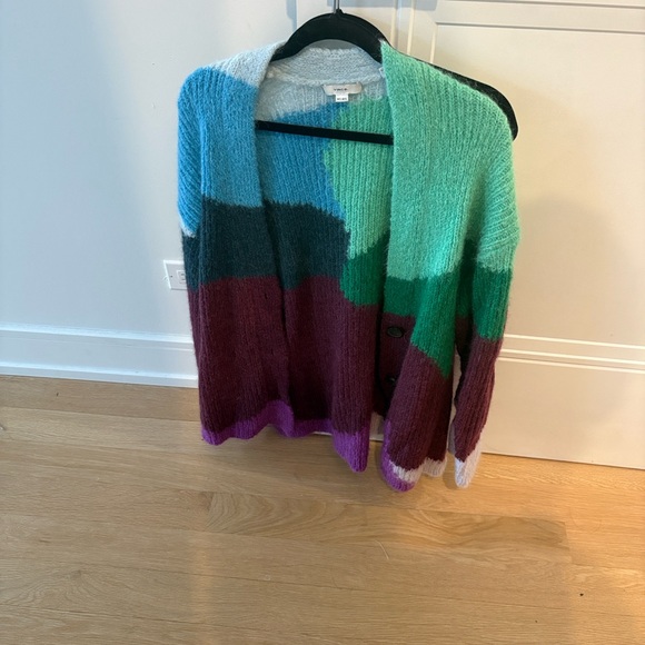 Vince mohair and alpaca intarsia Multicolor Women's Cardigan - Picture 4 of 4
